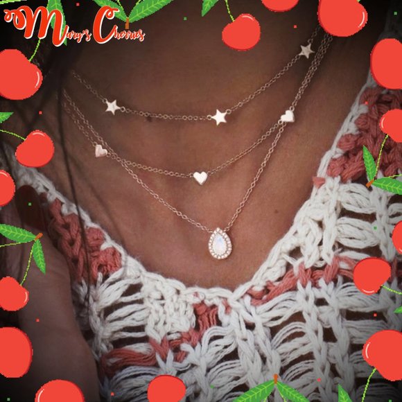 Mary's Cherries Boutique Jewelry - 2/$25🍒 BLAIRE Layered Crystal Gem Necklace